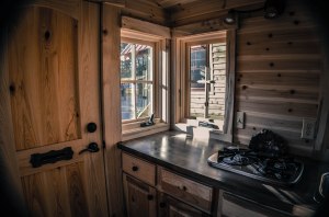 Frank, a traveling carpenter, built his own tiny home.