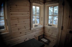 Frank, a traveling carpenter, built his own tiny home.